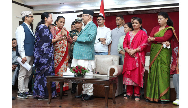 सैनिक एकल महिला, घाइते परिवार सङ्घको प्रधानमन्त्रीलाई आग्रह