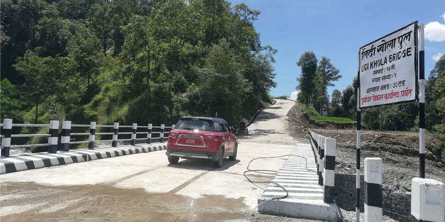 सात महिनाअगावै लिदीखोलामा मोटरेबल पुल निर्माण सम्पन्न