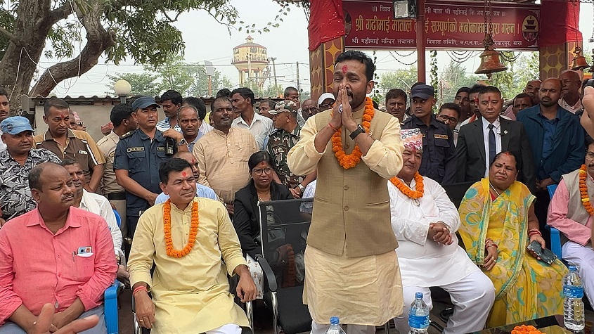 गढीमाई मेला भर्न आउने भक्तजनका लागि खानेपानी अभाव हुँदैनः मन्त्री यादव