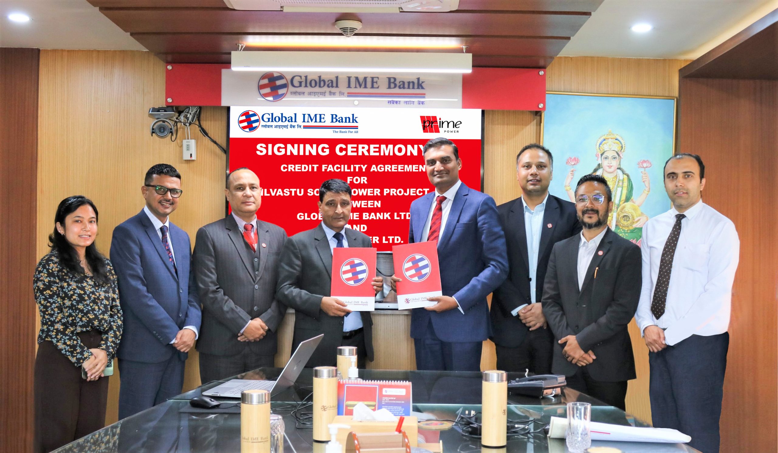 ग्लोबल आइएमई बैंकद्वारा सौर्य विद्युत परियोजनामा कर्जा लगानीसम्बन्धी सम्झौता