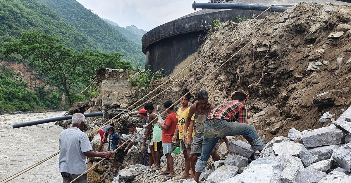 विपद्ले लम्बिए काभ्रेका निर्माणाधीन बृहत् खानेपानी आयोजना