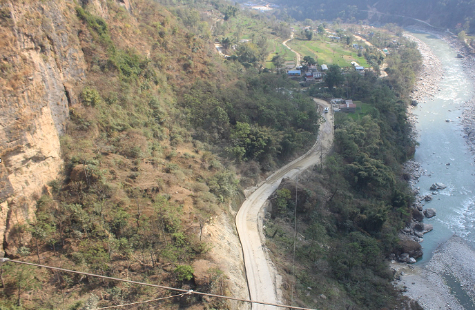 बेनी–मालढुङ्गा सडकः ठेक्का अवधि सकिँदा दुई तिहाइ मात्र प्रगति