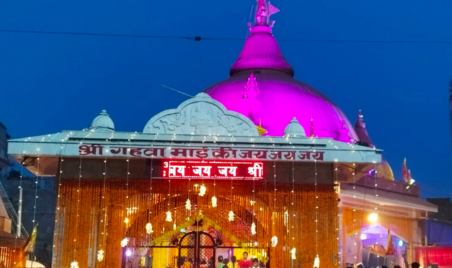 गहवामाई मन्दिरमा डोलायात्रासहित फूलपाती भित्र्याइयो
