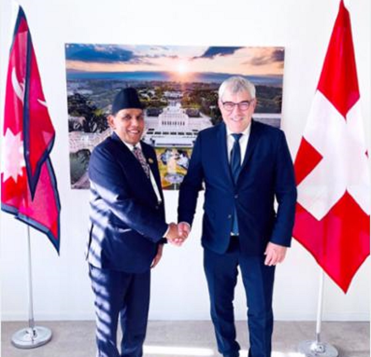 राष्ट्रियसभा अध्यक्ष र स्विस नेशनल काउन्सिलका अध्यक्षबीच भेटवार्ता