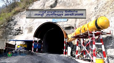 तनहुँ जलविद्युत् आयोजनाको मुख्य बाँध निर्माण हुँदै