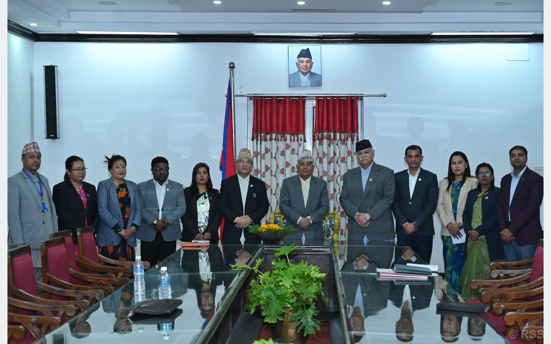 राष्ट्रपति पौडेललाई कोप–२९ मा उठाउनुपर्ने विषयबारे सुझाव