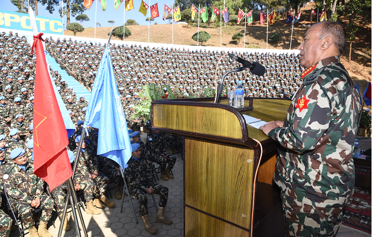 प्रधान सेनापतिद्वारा पाँचखालस्थित शान्ति तालिम केन्द्रको निरीक्षण