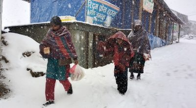 उच्च पहाडी तथा हिमाली भागका केही स्थानमा मध्यम हिमपात र वर्षा हुने