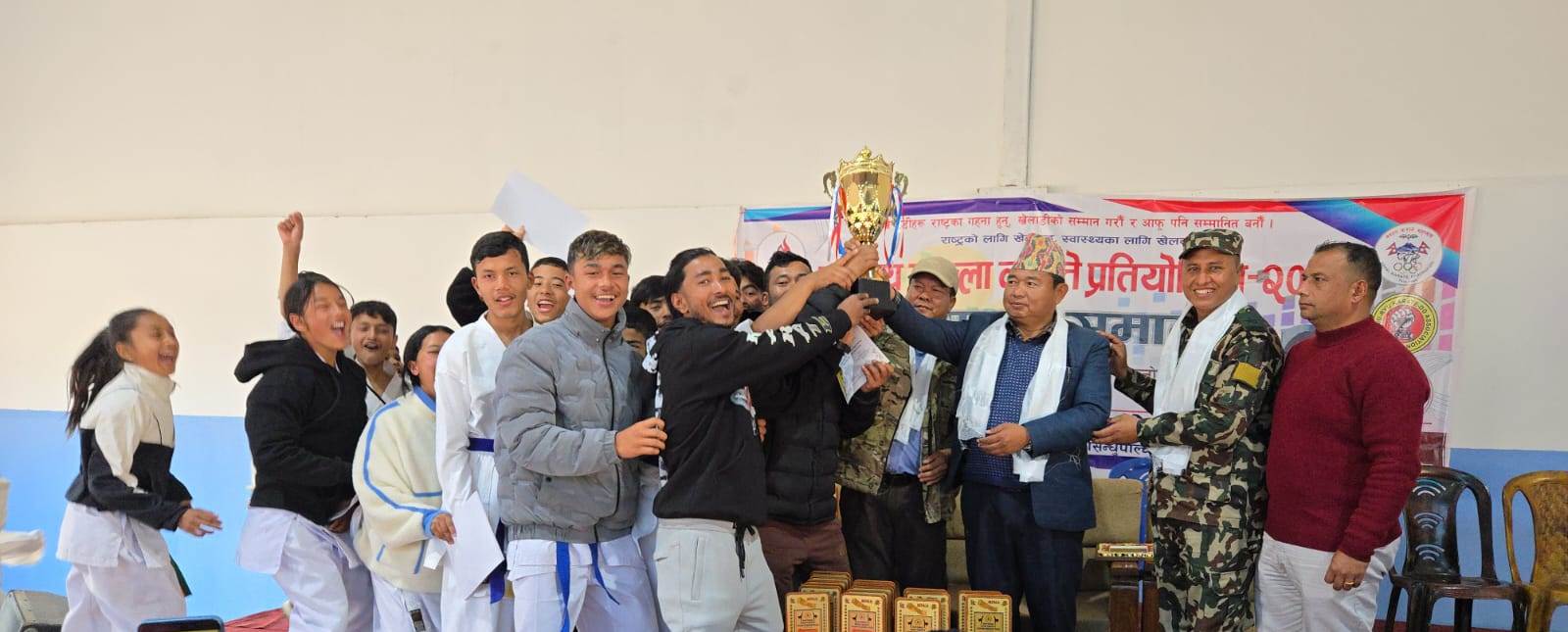 कराते प्रतियोगितामा चौतारा साँगाचोकगढी पहिलो