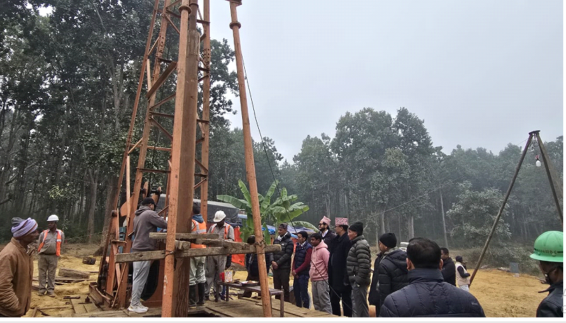वषौँदेखि अलपत्र रहेको खानेपानी आयोजनाको काम पुनःसञ्चालन