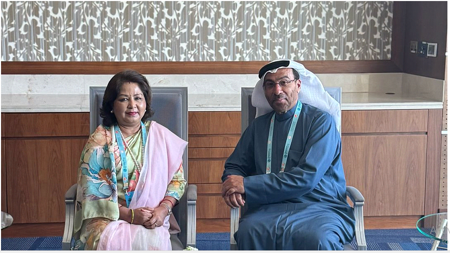 परराष्ट्रमन्त्री डा देउवा र युएइका मन्त्रीबीच भेटवार्ता, पोखरा–दुबई उडानका लागि आग्रह