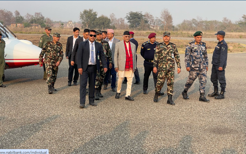 प्रधानमन्त्री ओलीद्वारा टरिगाउँ विमानस्थल अवलोकन,आगामी वर्ष बजेट विनियोजन गर्ने प्रतिबद्धता