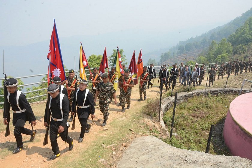 नेपाली सेनाले तेस्रो गोरखा-जितगढी एकीकरण पदयात्रा गर्दै