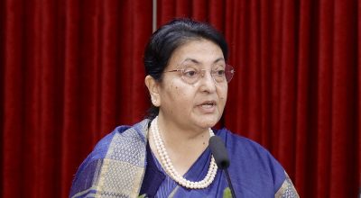 पूर्वराष्ट्रपति भण्डारी चीनमा