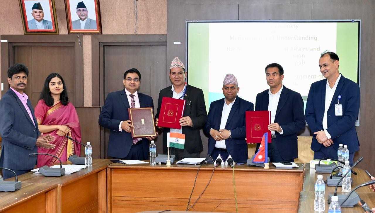 भारत सरकारको सहयोगमा निर्माण हुने १० परियोजनाको समझदारी पत्रमा हस्ताक्षर