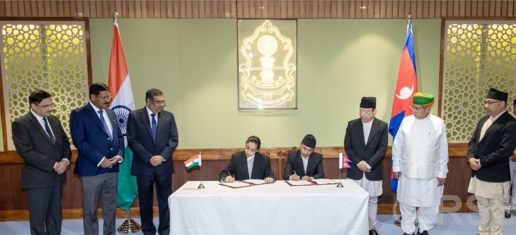 नेपालको सर्वोच्च अदालत र भारतको सर्वोच्च अदालतबीच समझदारीपत्रमा हस्ताक्षर