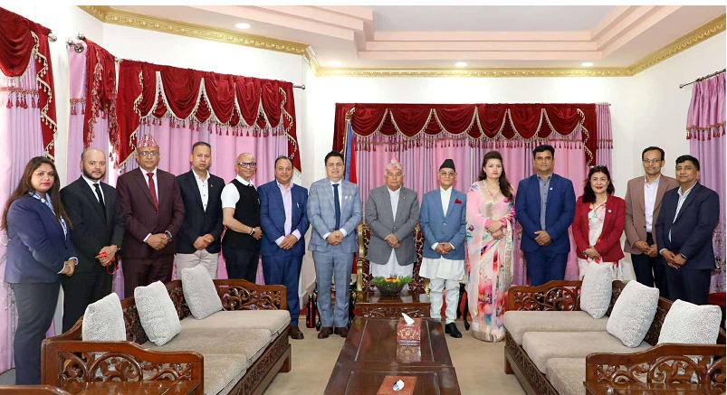 एनआरएनएका अग्रजहरुले समस्याको निकास निकाली विधिपूर्वक प्रक्रियामा लैजानुपर्छः राष्ट्रपति पौडेल