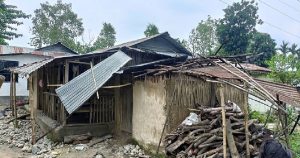 हावाहुरीले उदयपुरमा दर्जनौँ घर र विद्यालयमा क्षति