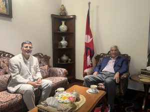 कांग्रेस सभापति देउवा र जनार्दन शर्माबीच अर्थपूर्ण भेट