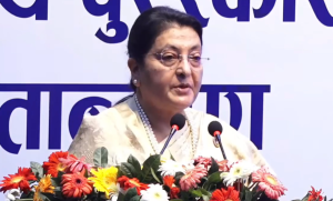 पार्टी सदस्यता नविकरण गरेर म नेकपा एमालेको परिवारको सदस्यका रुपमा जोडिएको छुः  पूर्वराष्ट्रपति भण्डारी
