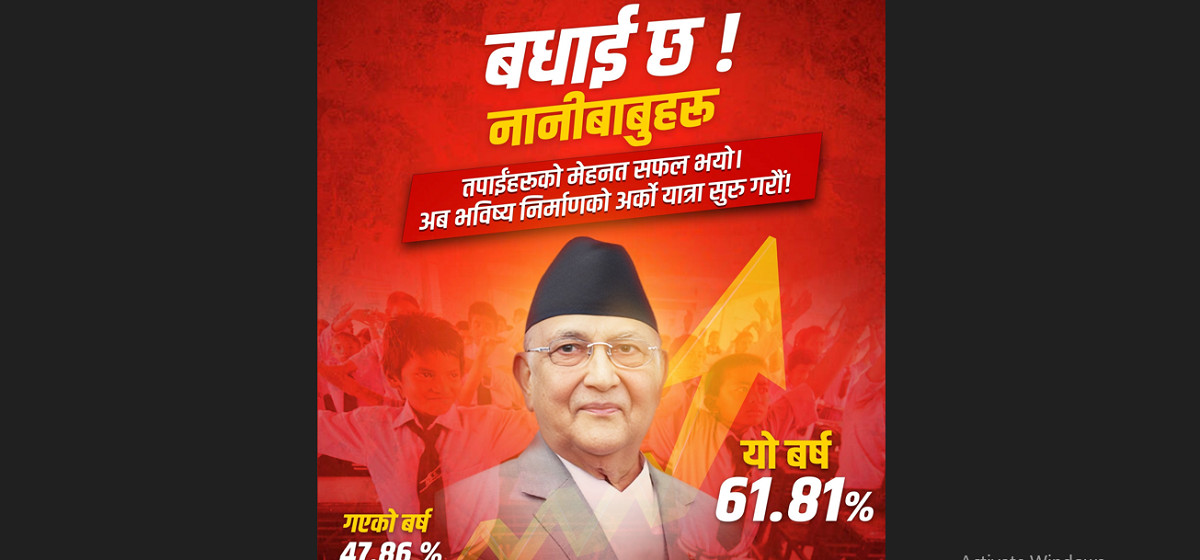 एसइईमा ग्रेड प्राप्त विद्यार्थीलाई प्रधानमन्त्रीको बधाई