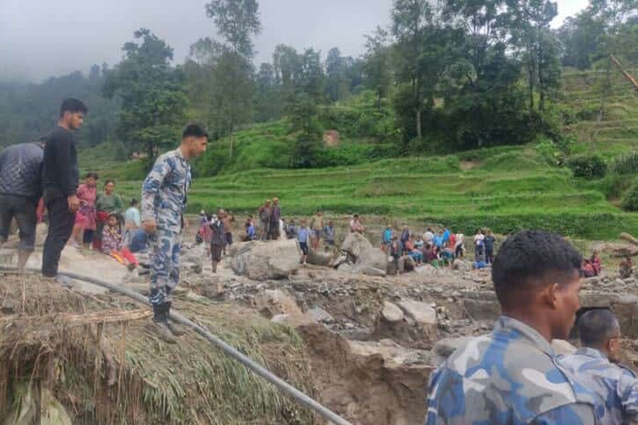 नुवाकोटको ककनीमा बाढी घरमा पस्दा एक महिला बेपत्ता