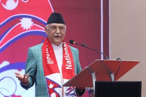 खेल क्षेत्रमा कुनै पनि राजनीतिक नहोस्ः प्रधानमन्त्री ओली