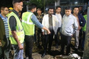 खानेपानीमन्त्री यादवद्वारा राति छड्के अनुगमन तथा निरीक्षण