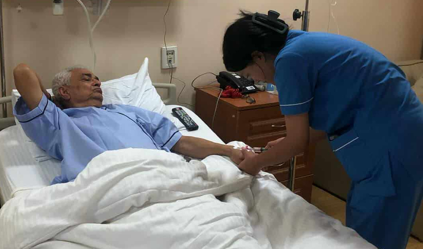 प्रदेश प्रमुख देवकोटा अस्पतालबाट घर फिर्ता