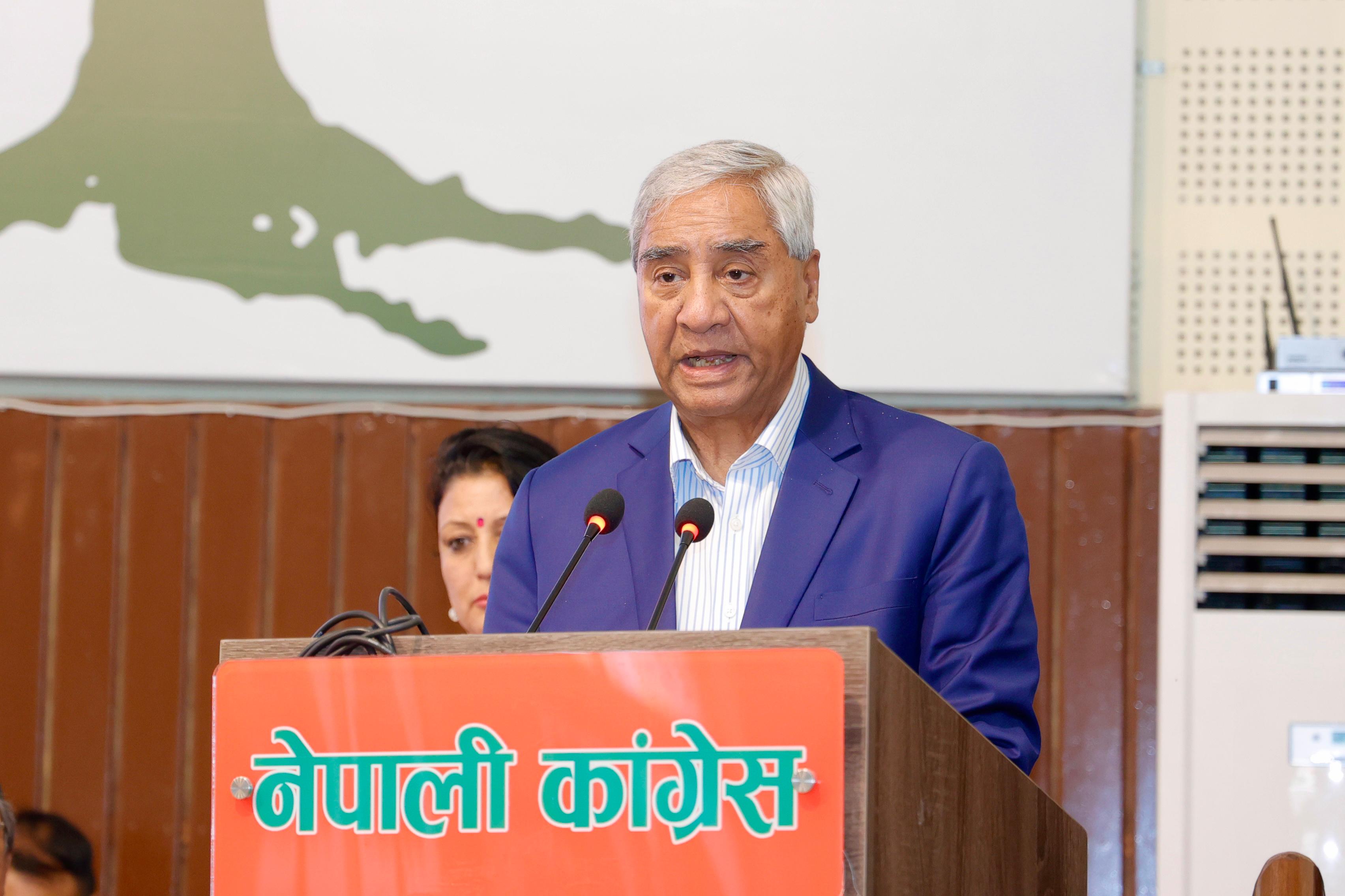 नकारात्मक भाष्य निर्माण गरी समाजलाई दिग्भ्रमित पार्ने कोसिस भइरहेको छ: देउवा