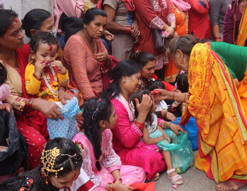 बनेपामा एक सय २३ वर्ष पूरानो ‘कन्या–पूजा’