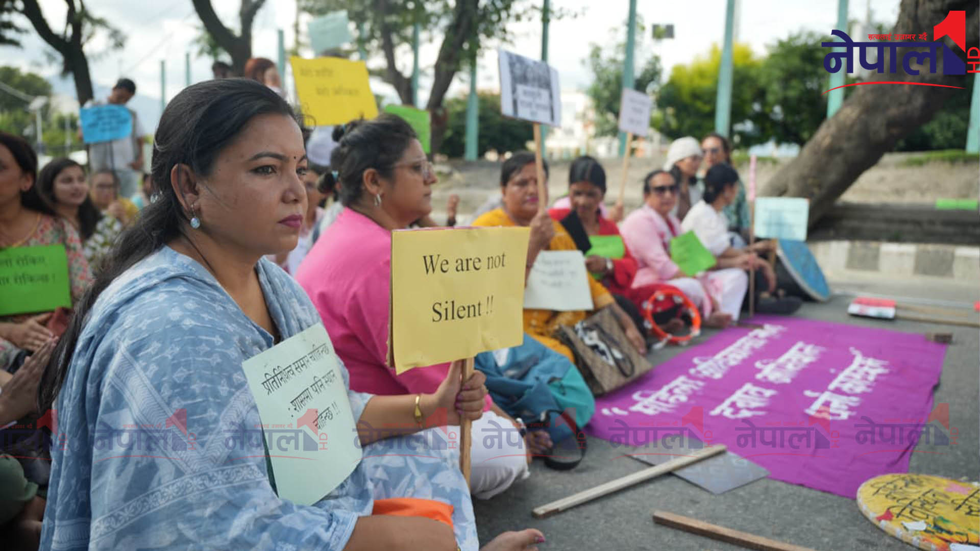 महिला अधिकार कार्यान्वयनका लागि नाङ्‍लोसहित प्रदर्शन (तस्बिरहरु)