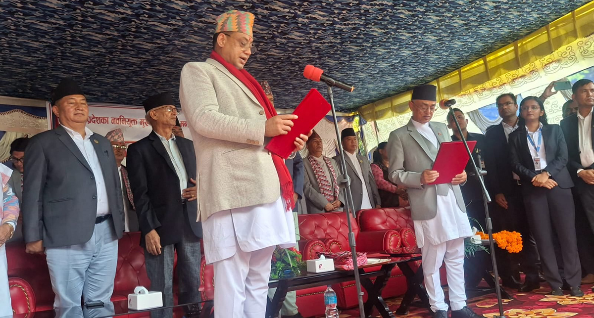 बागमतीका नवनियुक्त मुख्यमन्त्री बानियाँले लिए शपथ