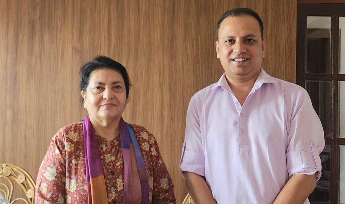 रास्वपा प्रवक्ता झाले भेटे पूर्वराष्ट्रपति भण्डारीलाई
