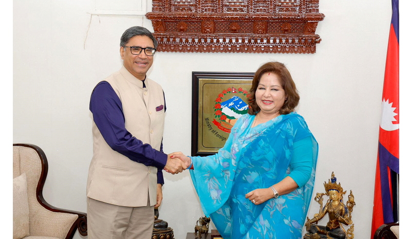 परराष्ट्रमन्त्री डा राणासँग भारतीय विदेश सचिवको शिष्टाचार भेटवार्ता