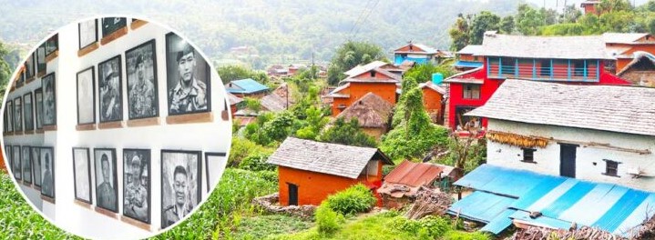 विश्वयुद्धका योद्धाको सम्मानमा लाहुरे गाउँमा गोर्खा ग्यालरी
