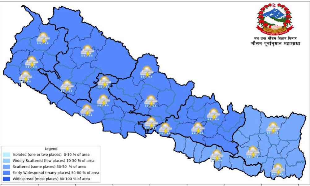 दाङ, बाँके, बर्दियामा भारी वर्षा