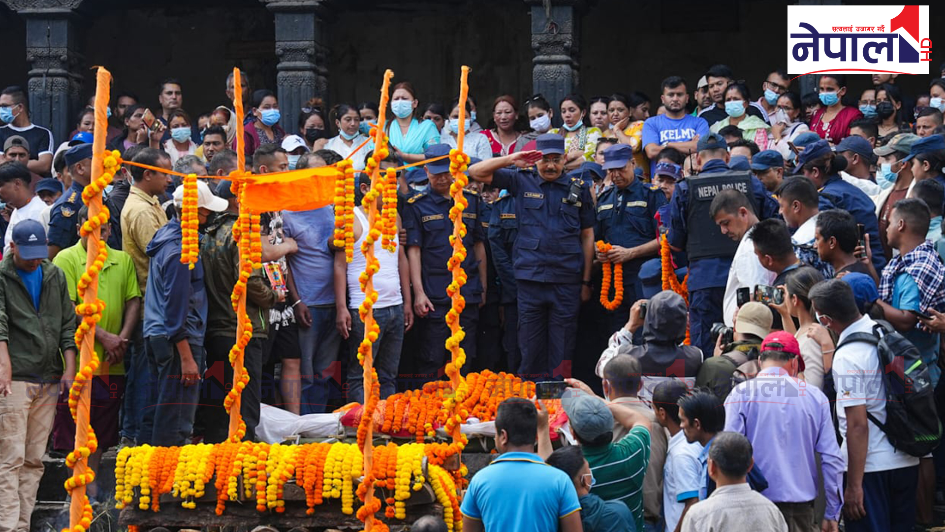 जेन–जी आन्दोलनमा ज्यान गुमाएका प्रहरीहरूको अन्त्येष्टि