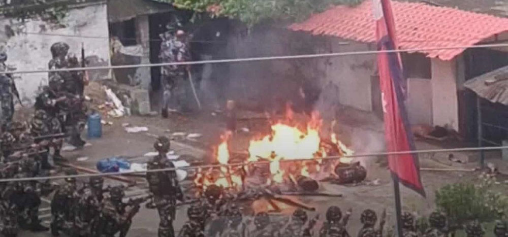 बाँके कारागारमा कैदीबन्दीले लगाए आगो