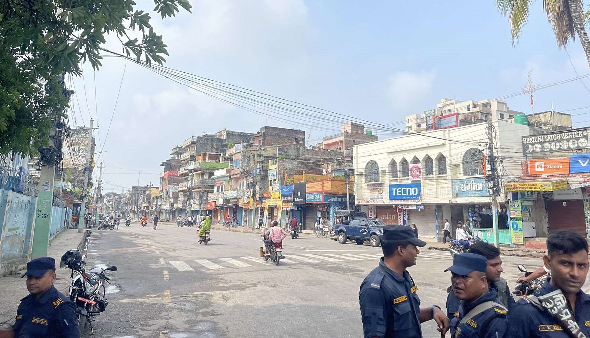 वीरगञ्ज महानगरमा कर्फ्यु खुकुलो पारिँदै