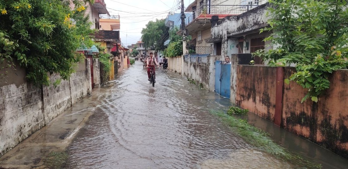 भैरहवामा ठूलो वर्षा, जनजीवन प्रभावित