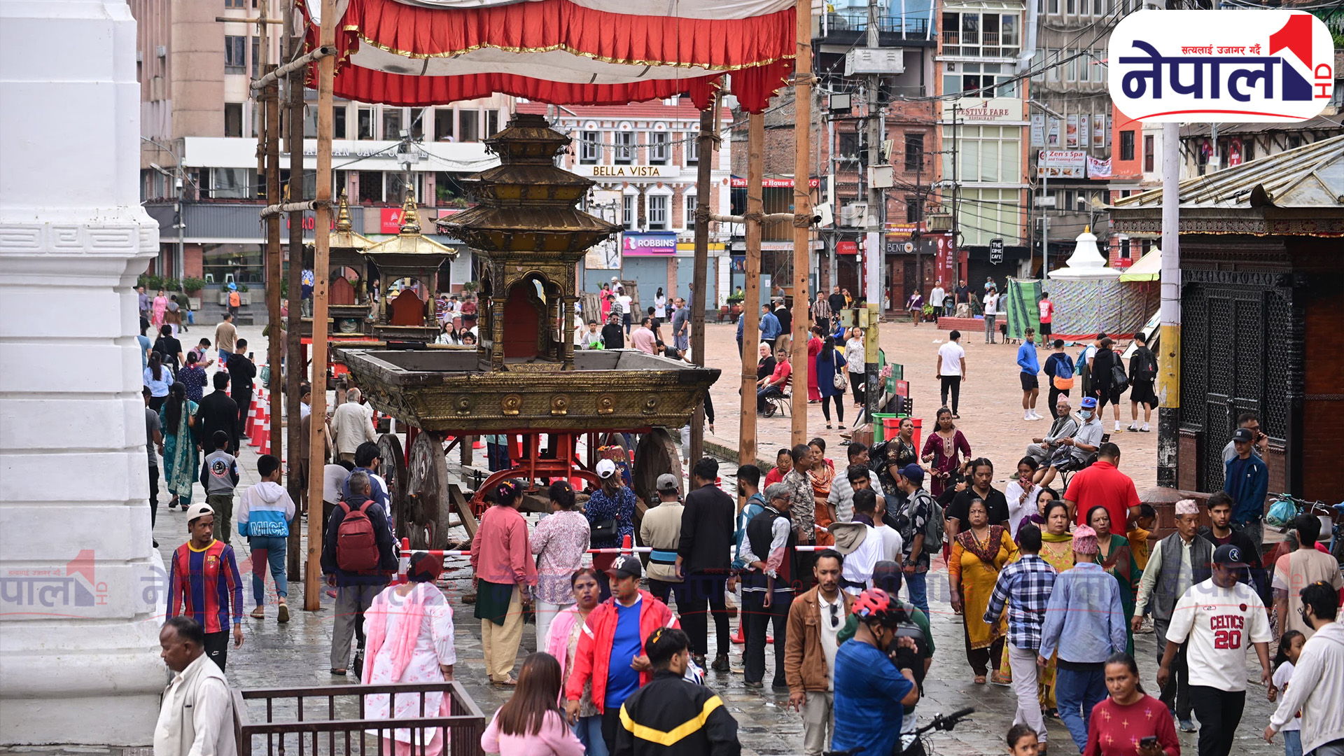 आज इन्द्रजात्र रथ तान्ने पहिलो दिन बिहानैदेखि तयारी सुरु (तस्बिरहरु)