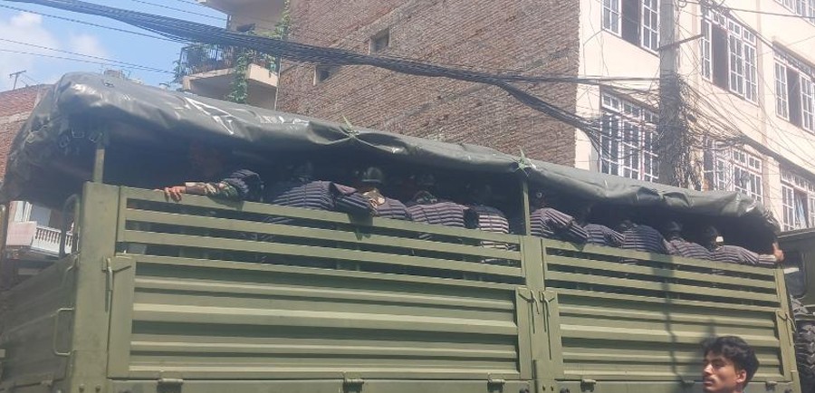 बानेश्वरमा पुग्यो सेना
