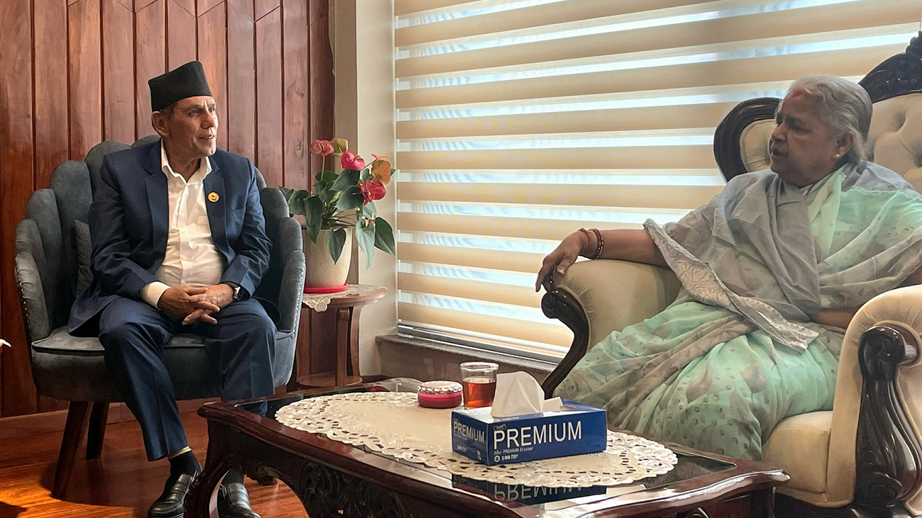 प्रधानमन्त्री कार्की र राष्ट्रियसभा अध्यक्ष दाहालबीच भेटवार्ता