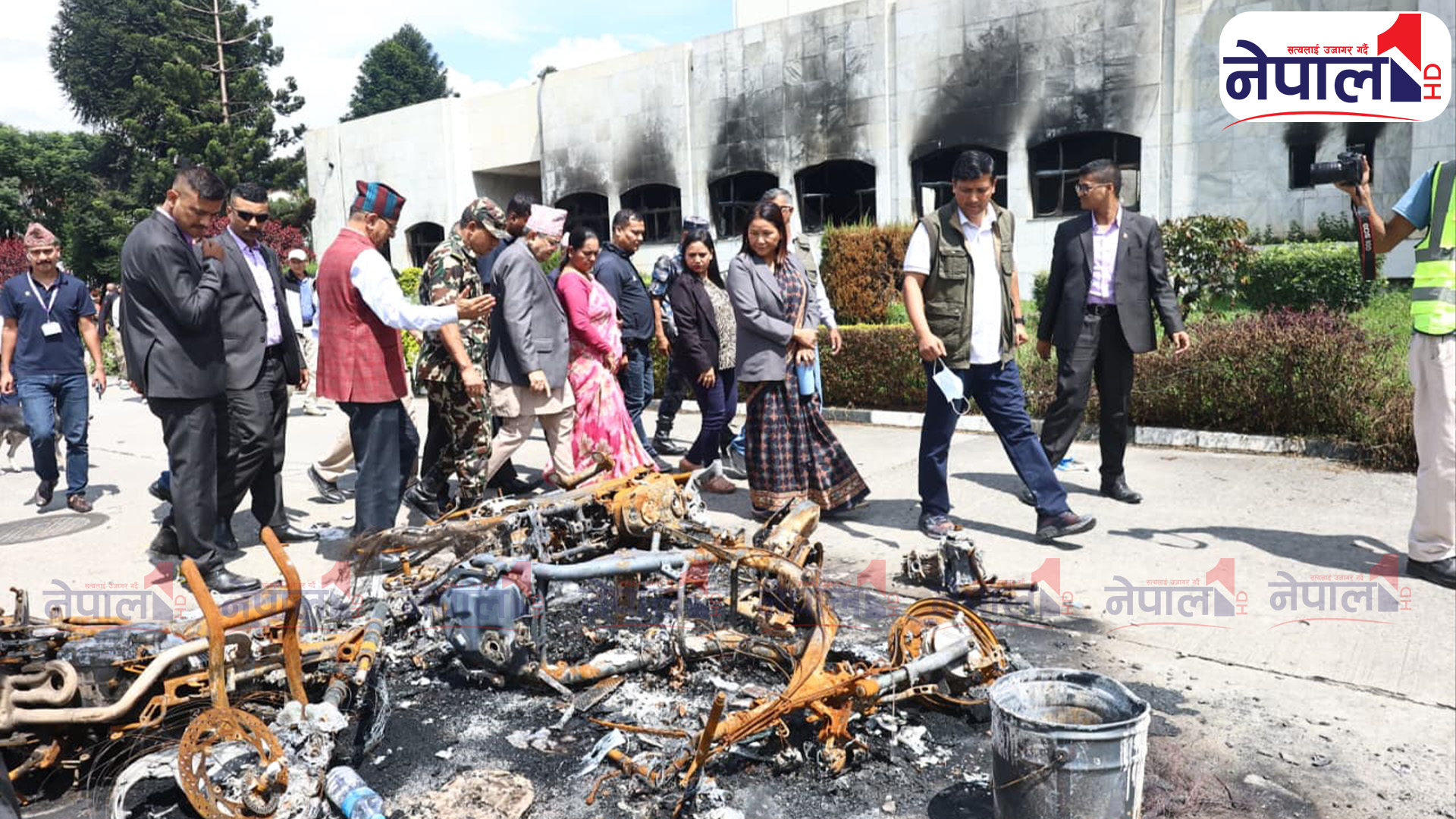 सभामुख देवराज घिमिरेद्वारा जलेको संसद् भवनको अवलोकन (तस्बिरहरु)