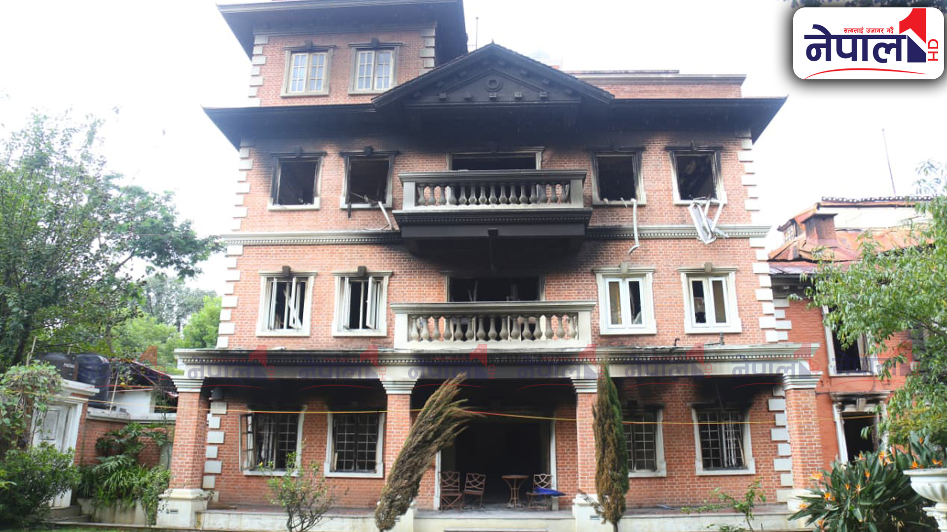 जेनजी आन्दोलनले भग्नावशेष बनेको गणेशमान सिंह निवास (तस्बिरहरु)