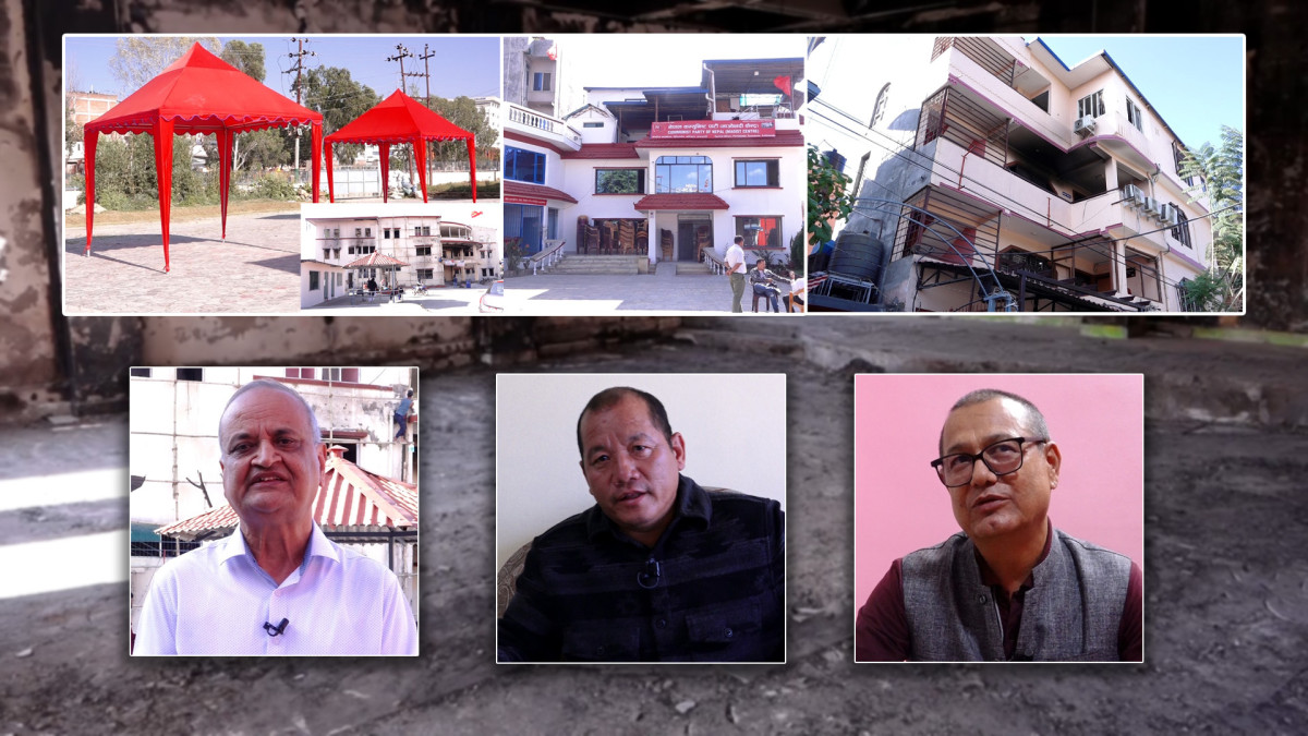 जेनजी आन्दोलनमा क्षतिग्रस्त तीन ठूला पार्टीका कार्यालय कसरी आए पुनः सञ्चालनमा ?