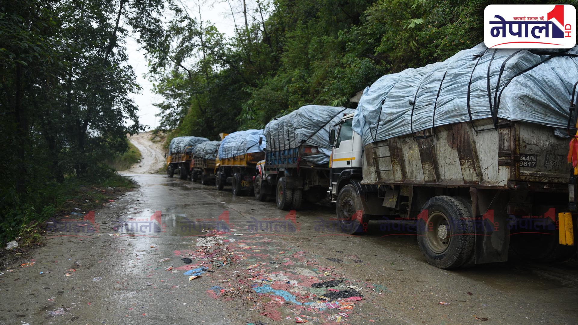 फोहोर बोकेर बञ्चरेडाँडा हिँडेका गाडी बाटोमै रोकिए (तस्बिरहरू)