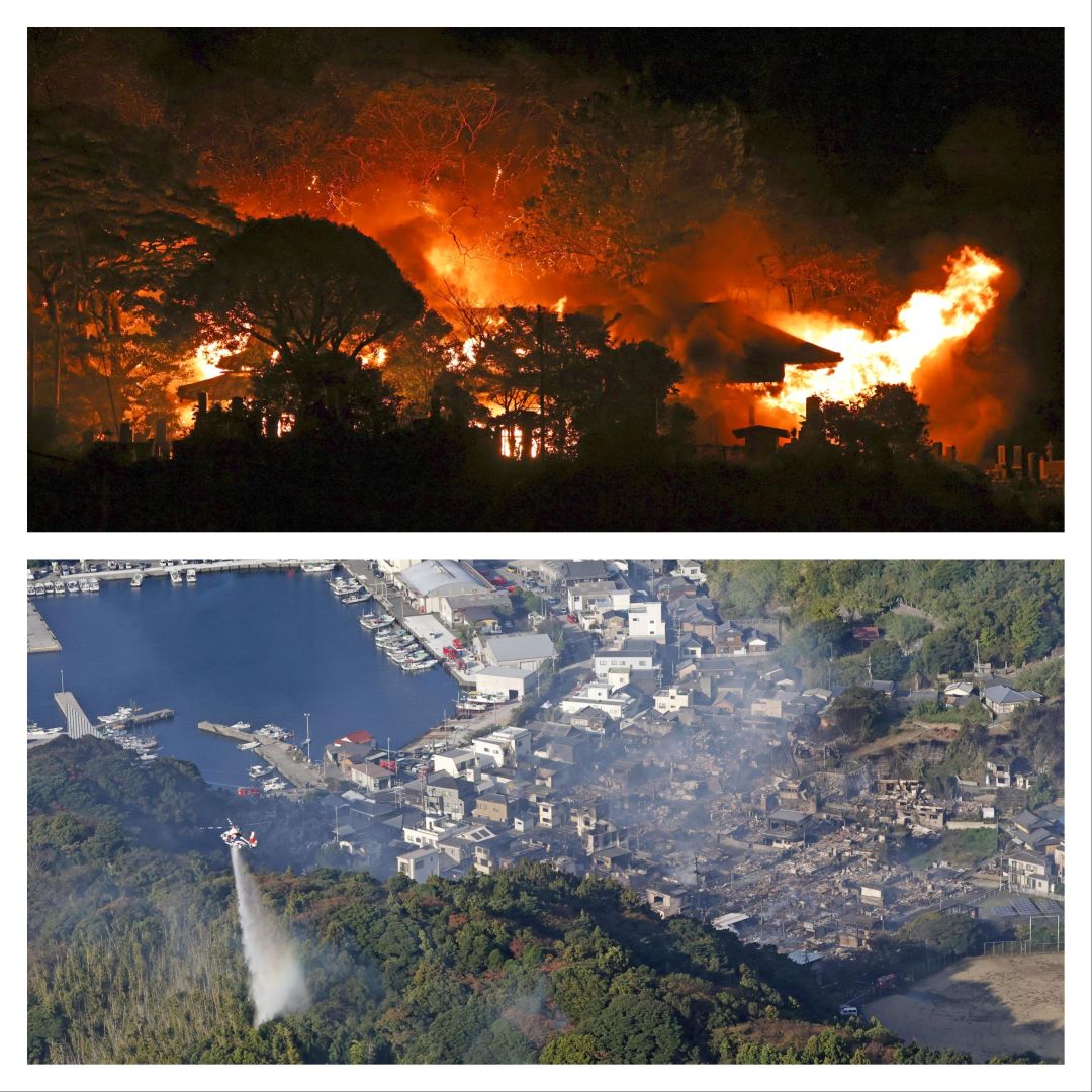 दक्षिणपश्चिमी जापानमा भीषण आगलागी : १७० घर नष्ट, सयौँ विस्थापित