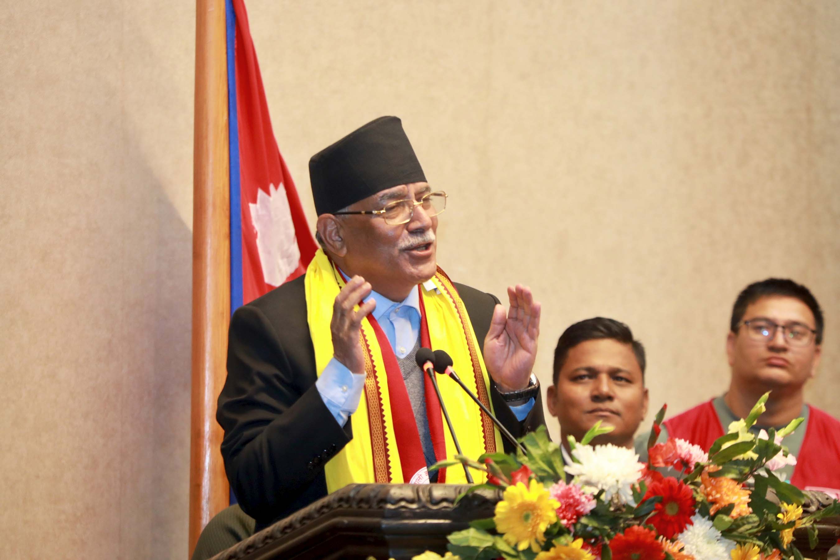 मुलुकको राष्ट्रिय स्वाधीनता रक्षाका लागि वामपन्थी ध्रुवीकरणको प्रारम्भ गरिएको छः संयोजक प्रचण्ड